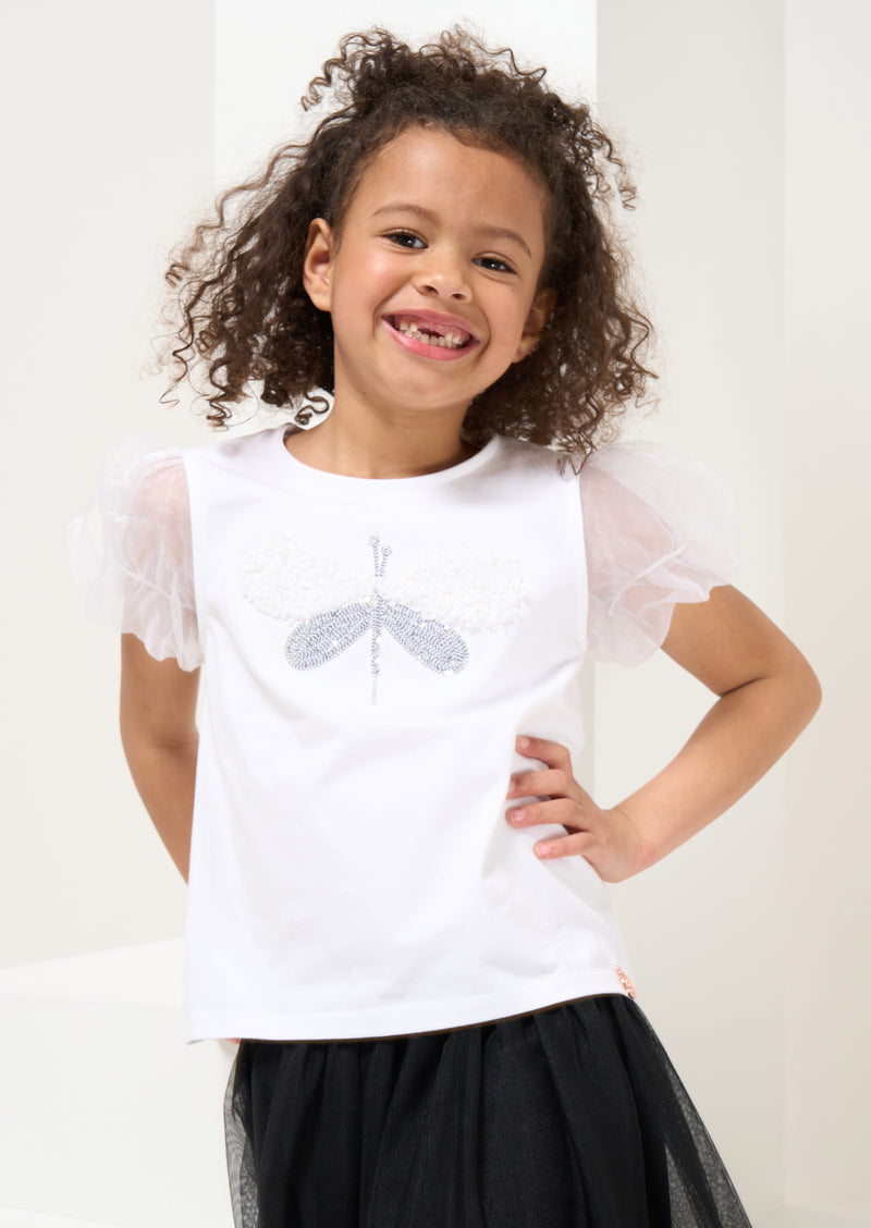 Elodie White Dragonfly Top