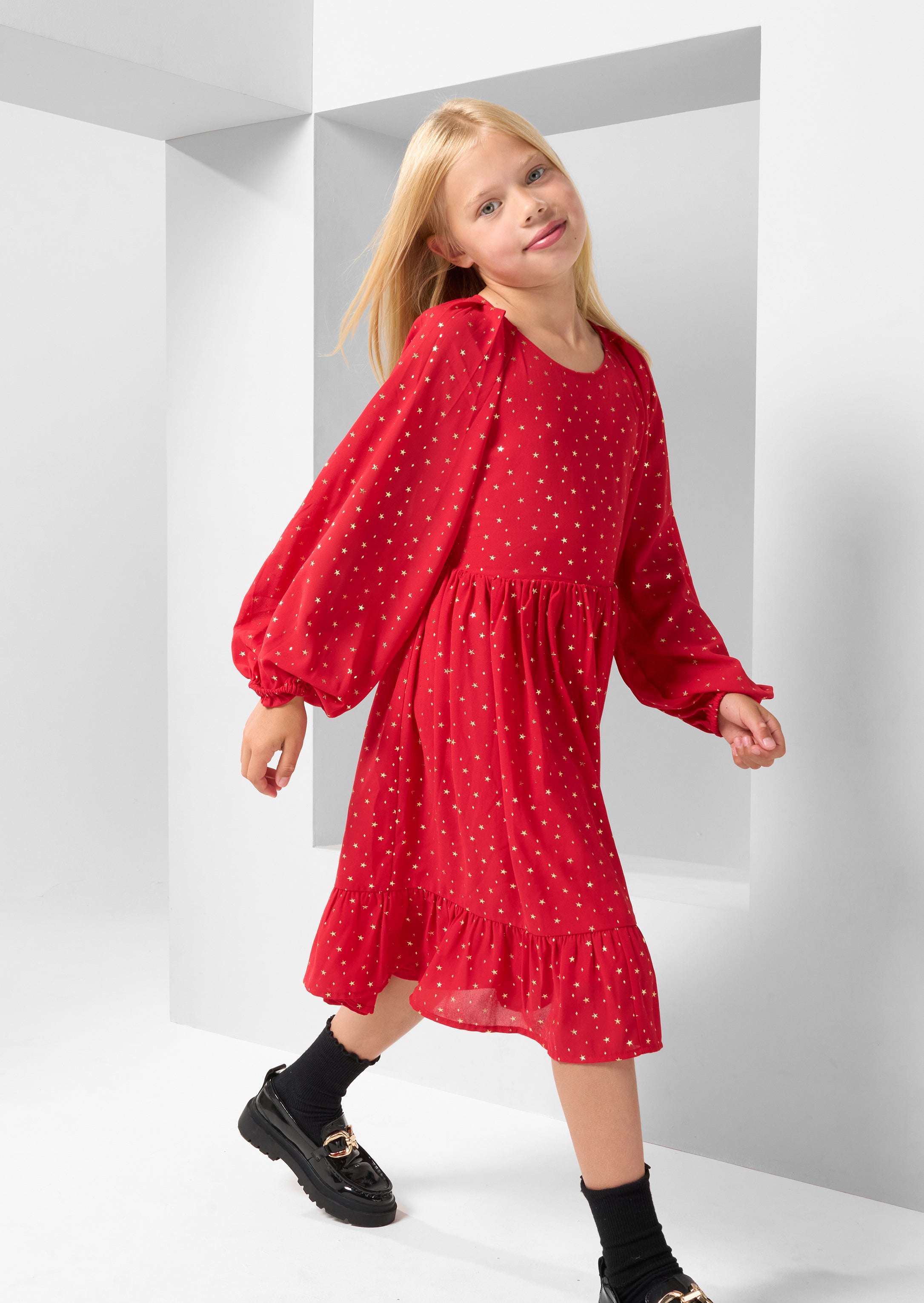 Ada Red Star Party Dress