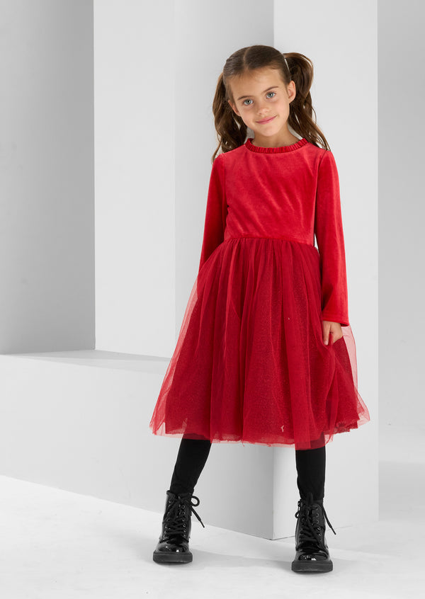 Elsie Velvet Tulle Dress