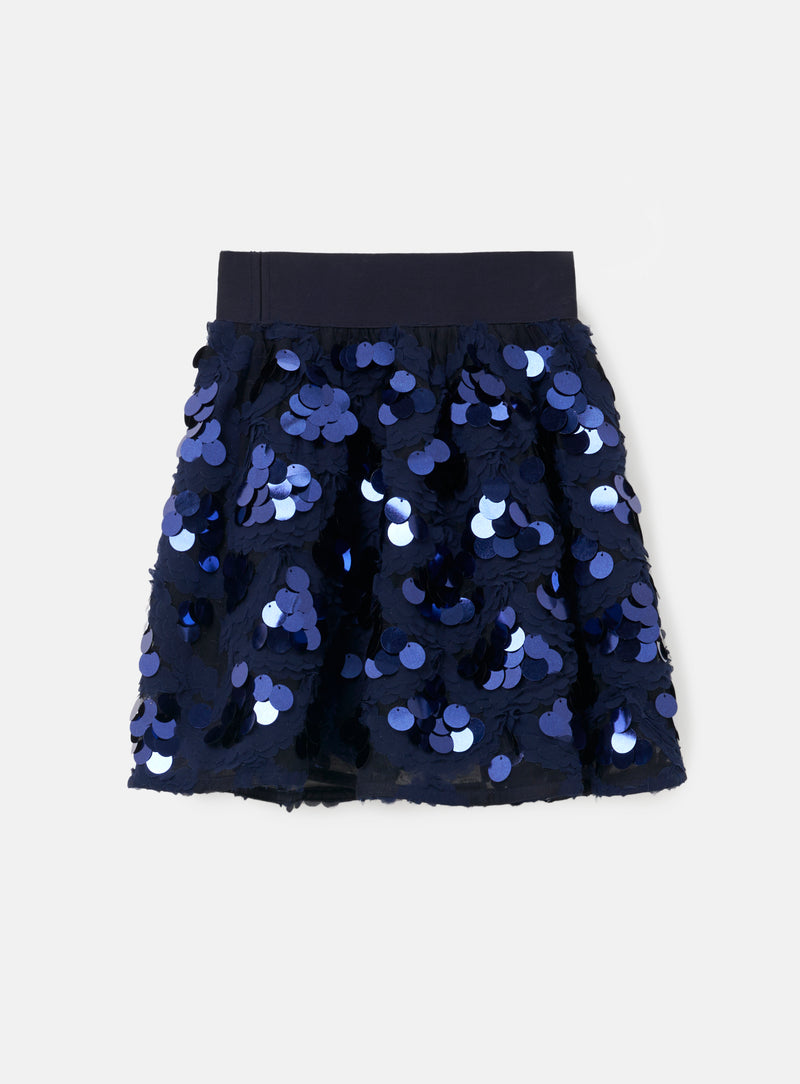 Ellie Navy Sequin Skirt