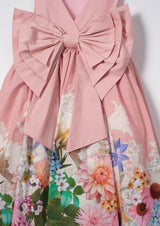 Elisa Pink Bow Back Dress