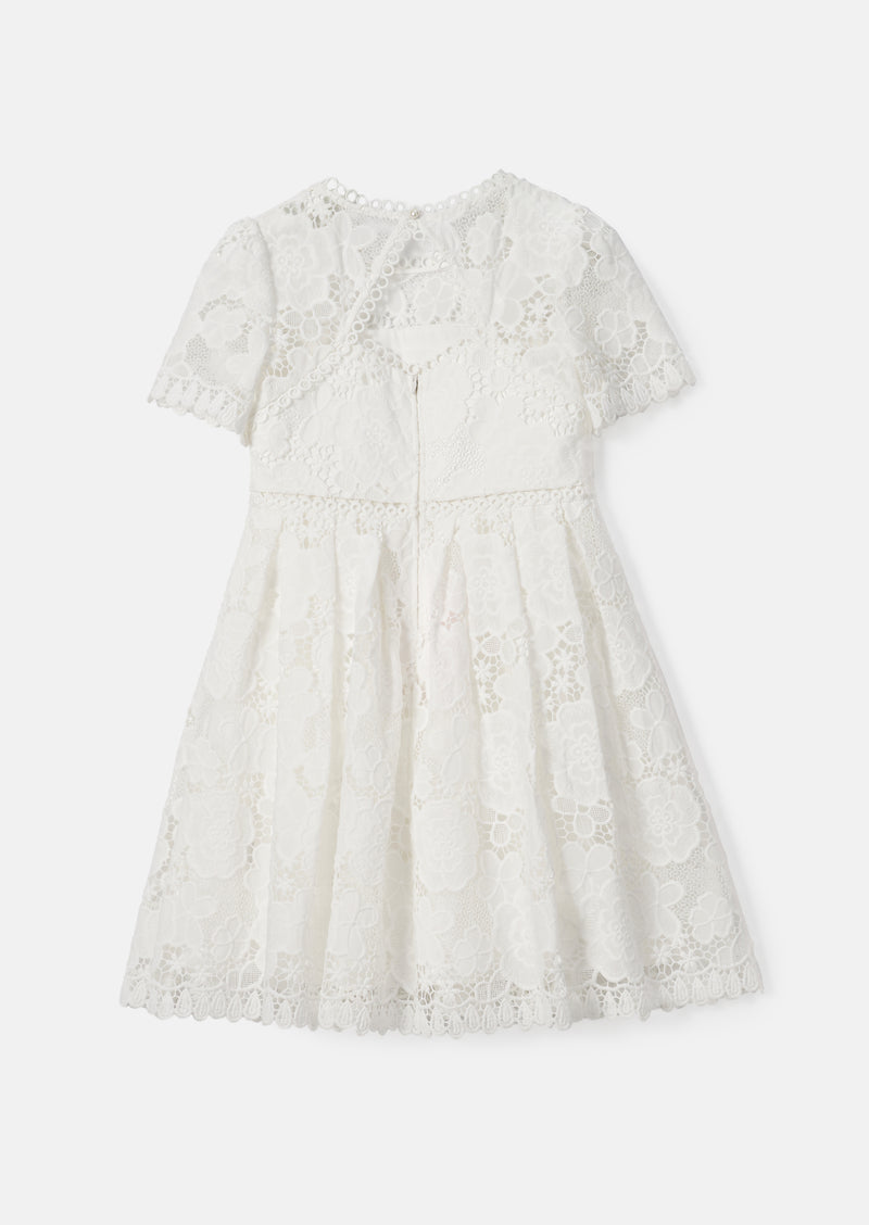 Mavea White Lace Dress