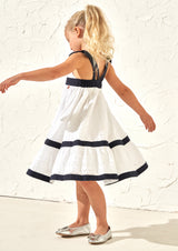 Avery White Border Broderie Dress