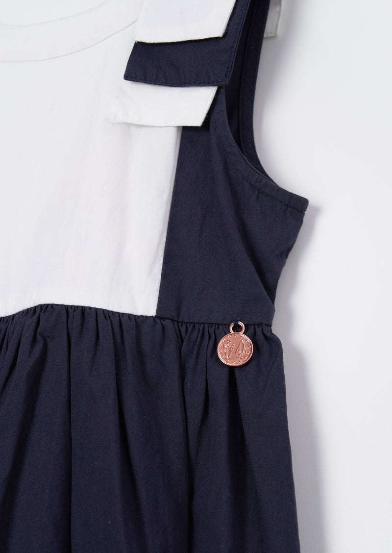 Avery Navy Border Dress