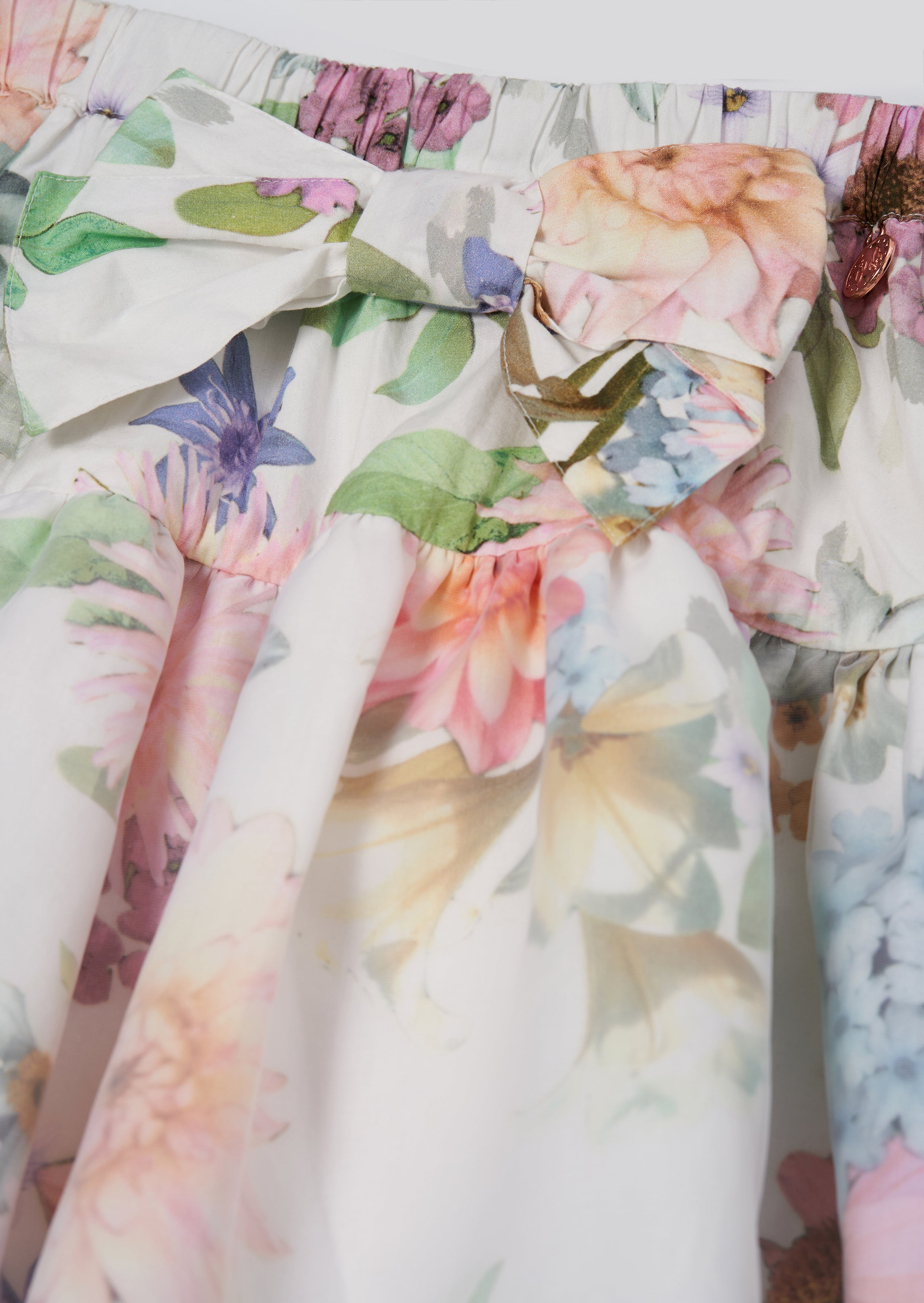 Perla Ivory Layered Print Skirt