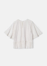 Anabelle Ivory Cape Lace Top