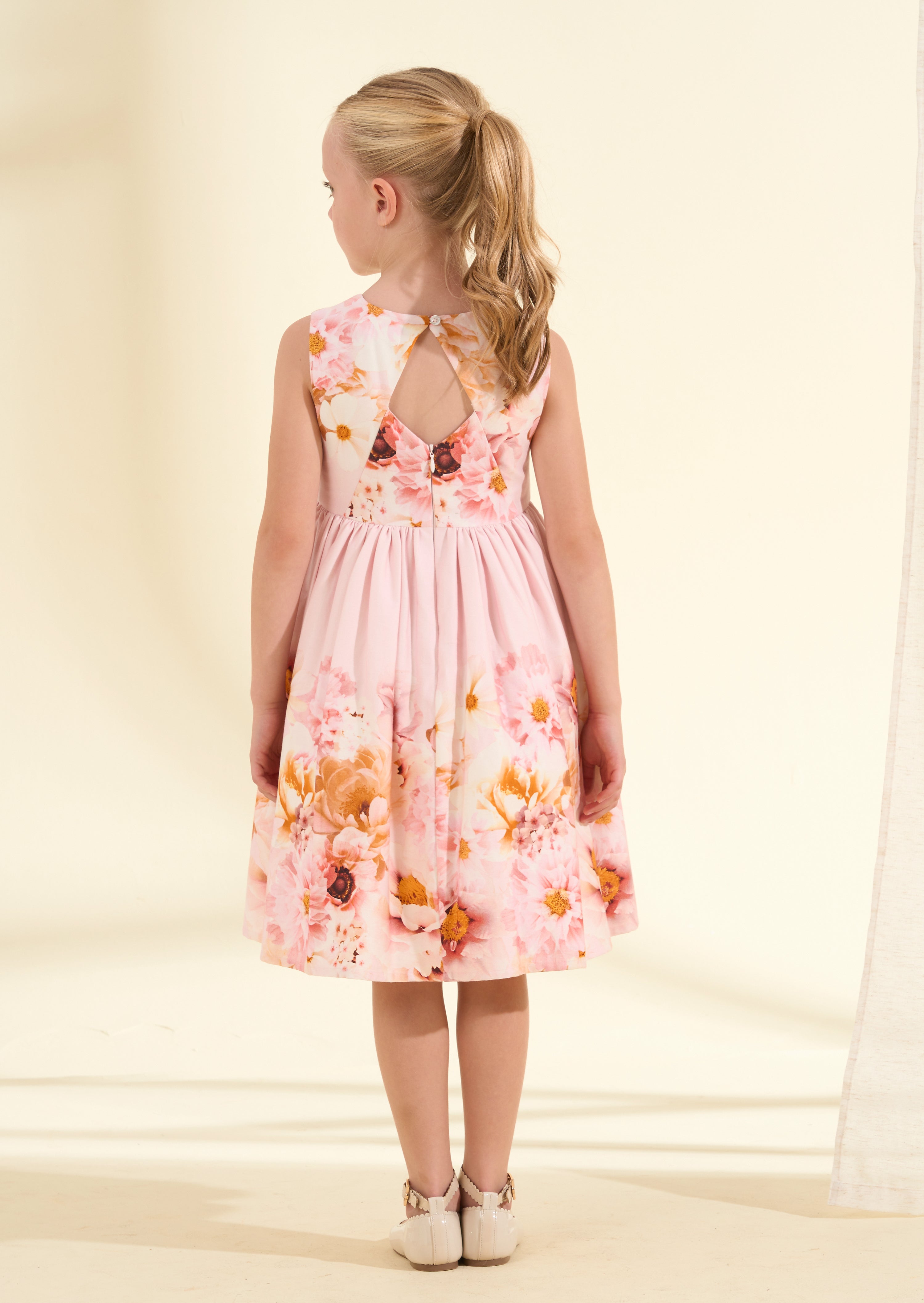 Emilia Pink Garden Floral Dress