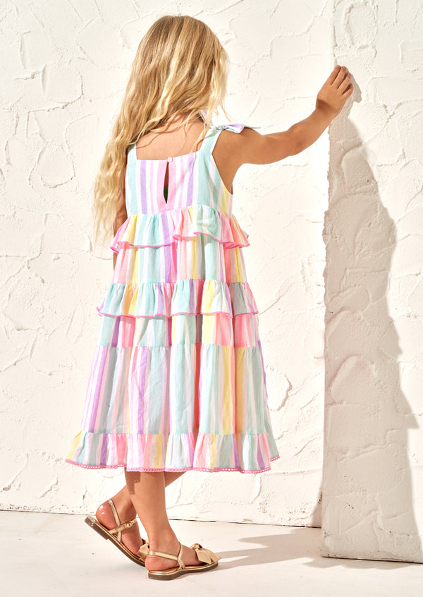 Nola Multi Bright Stripe Dress