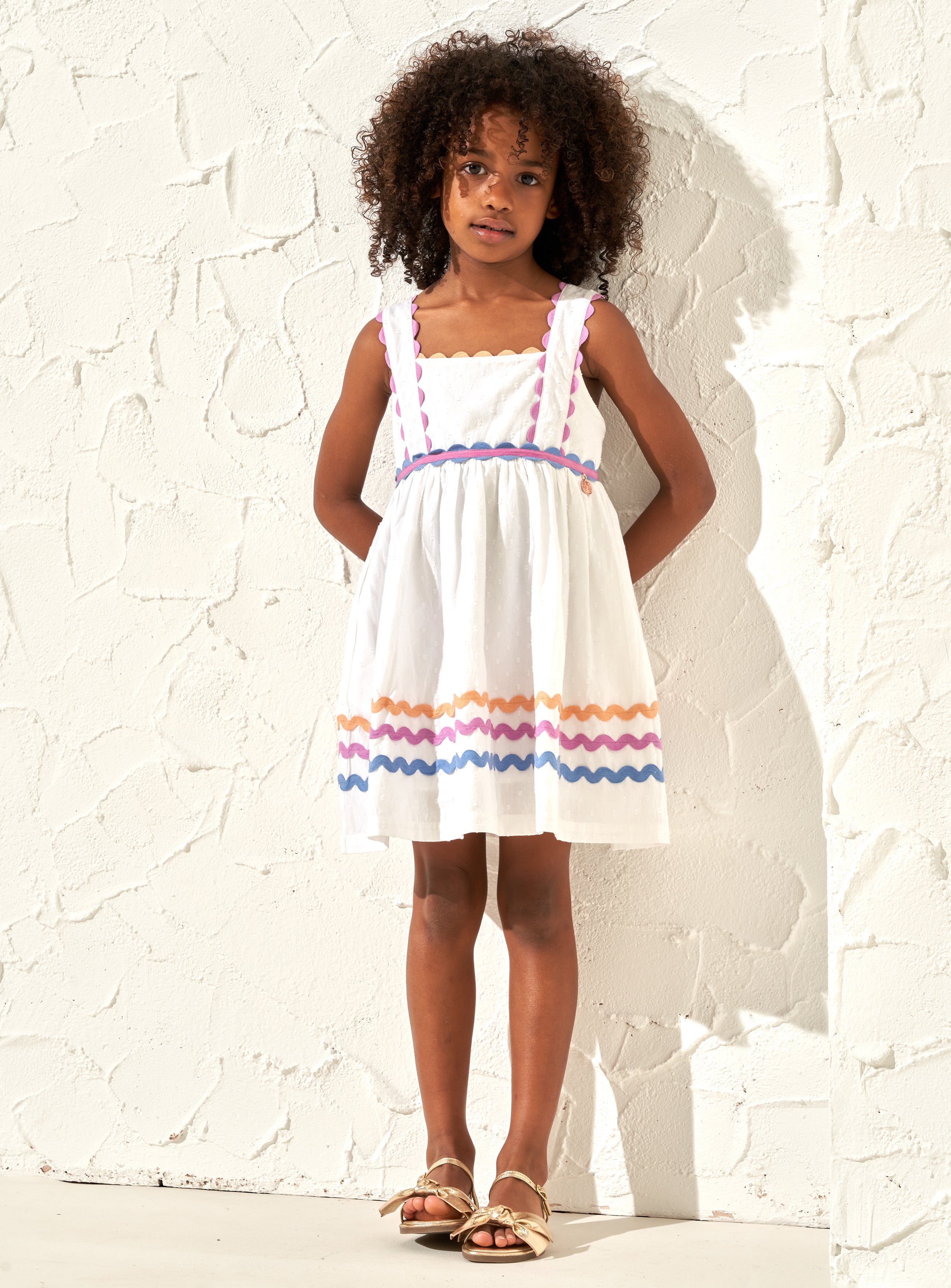 Lia White Rik Rak Dress