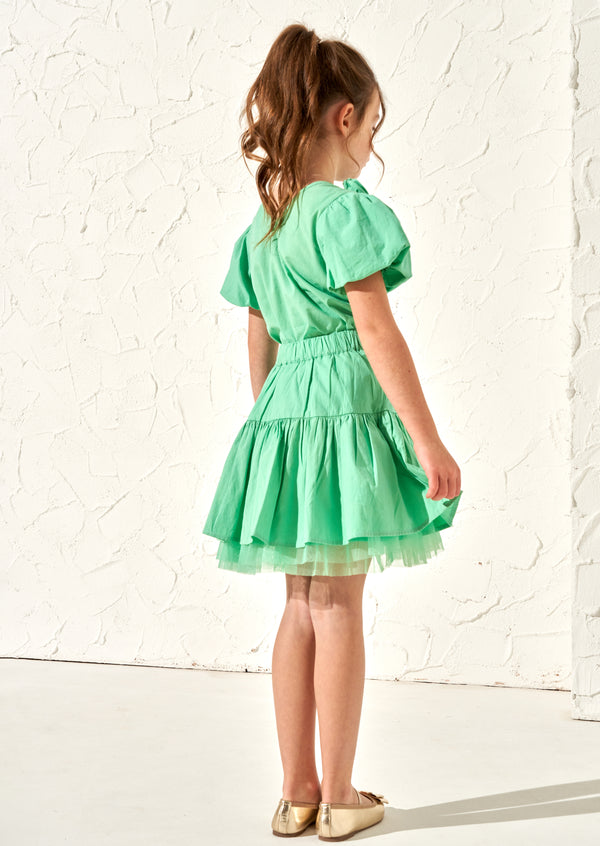 Roxie Green Rose Corsage Skirt