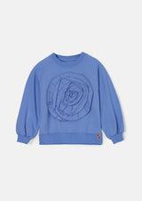 Flora Blue Corsage Sweatshirt