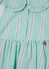 Jessie Green Stripe Button Through Dress