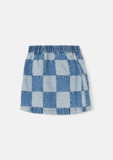 Quinn Blue Patchwork Denim Skirt