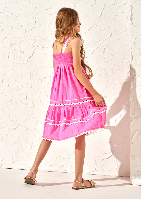 Roxie Pink Rik Rak Maxi Dress