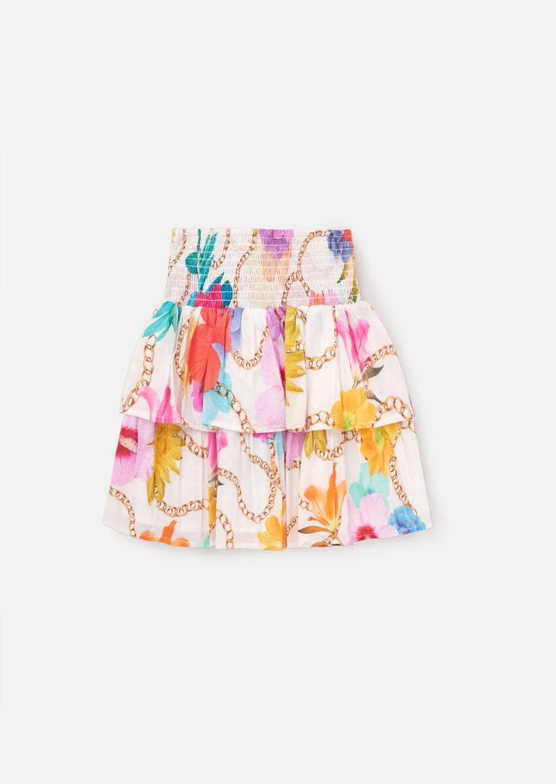 Katie Multi Tiered Print Skirt
