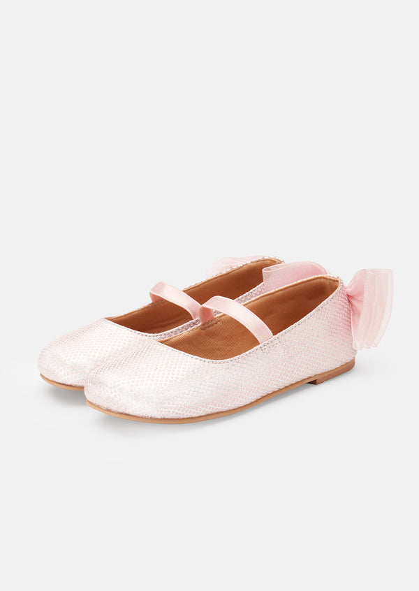 Mary Jane Pink Bow Shoe