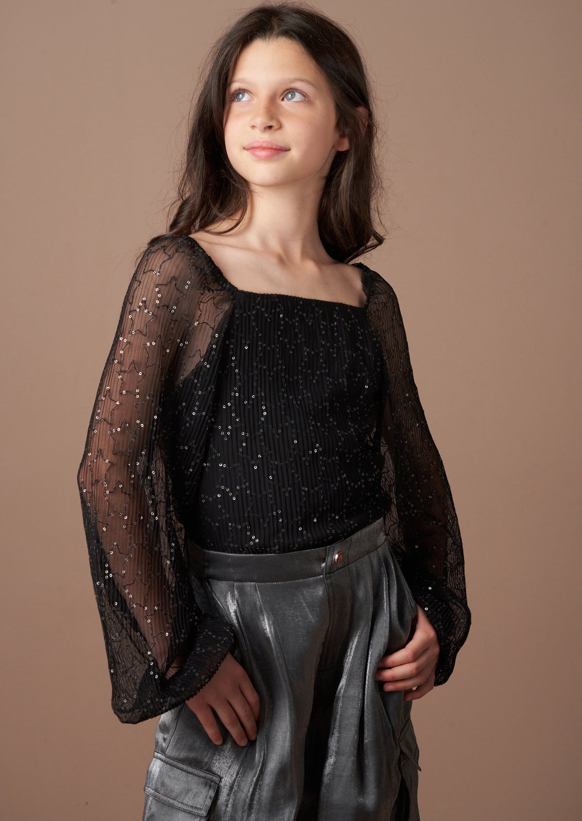 Astrid Star Mesh Top