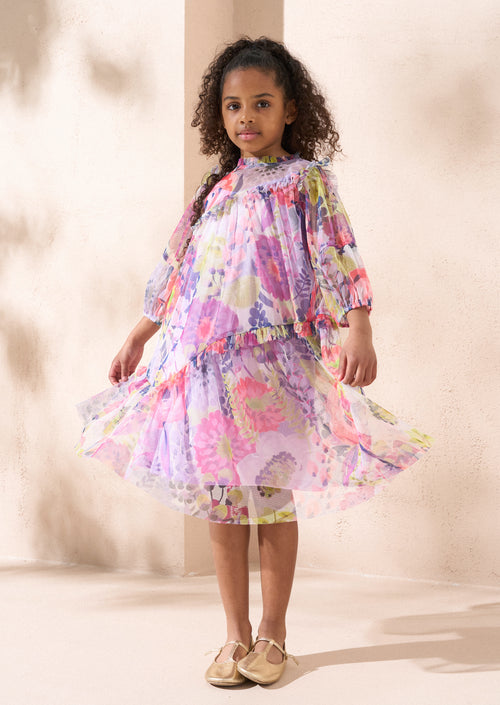 Robe en maille imprimée rose Beatrice