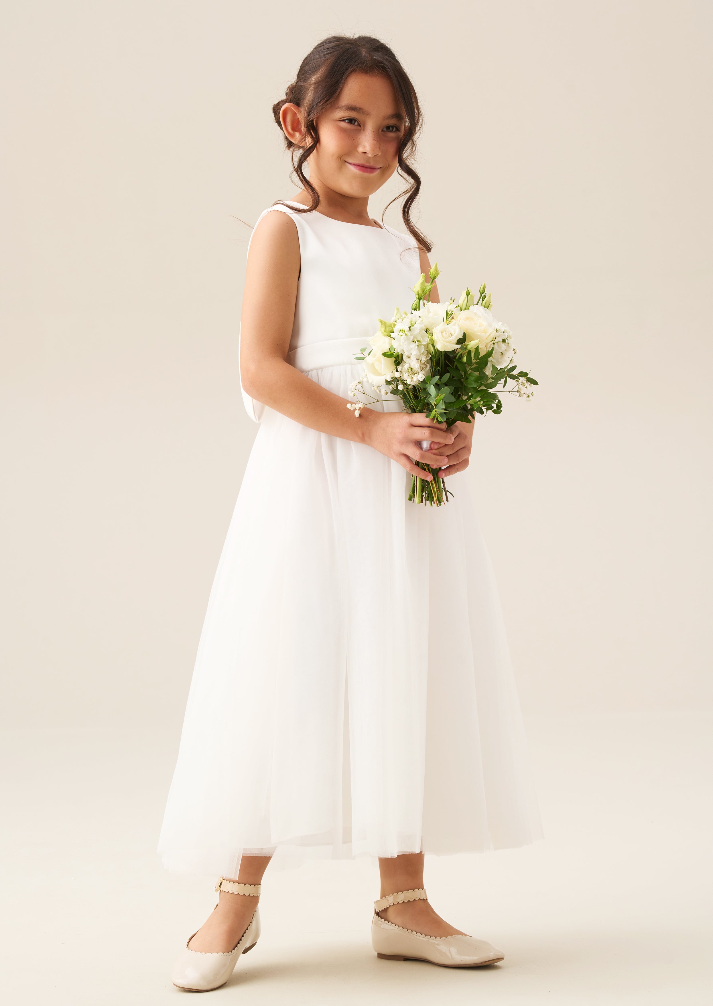 Charlotte White Ballerina Bow Dress