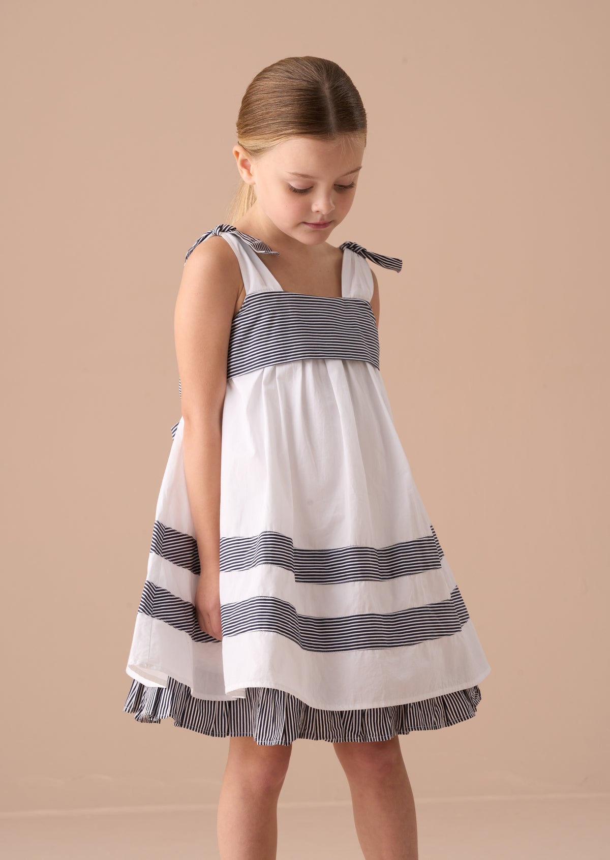 Avery Pannelled Tie Shoulder Dress