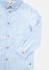 Marco Blue Pinstripe Pocket Shirt