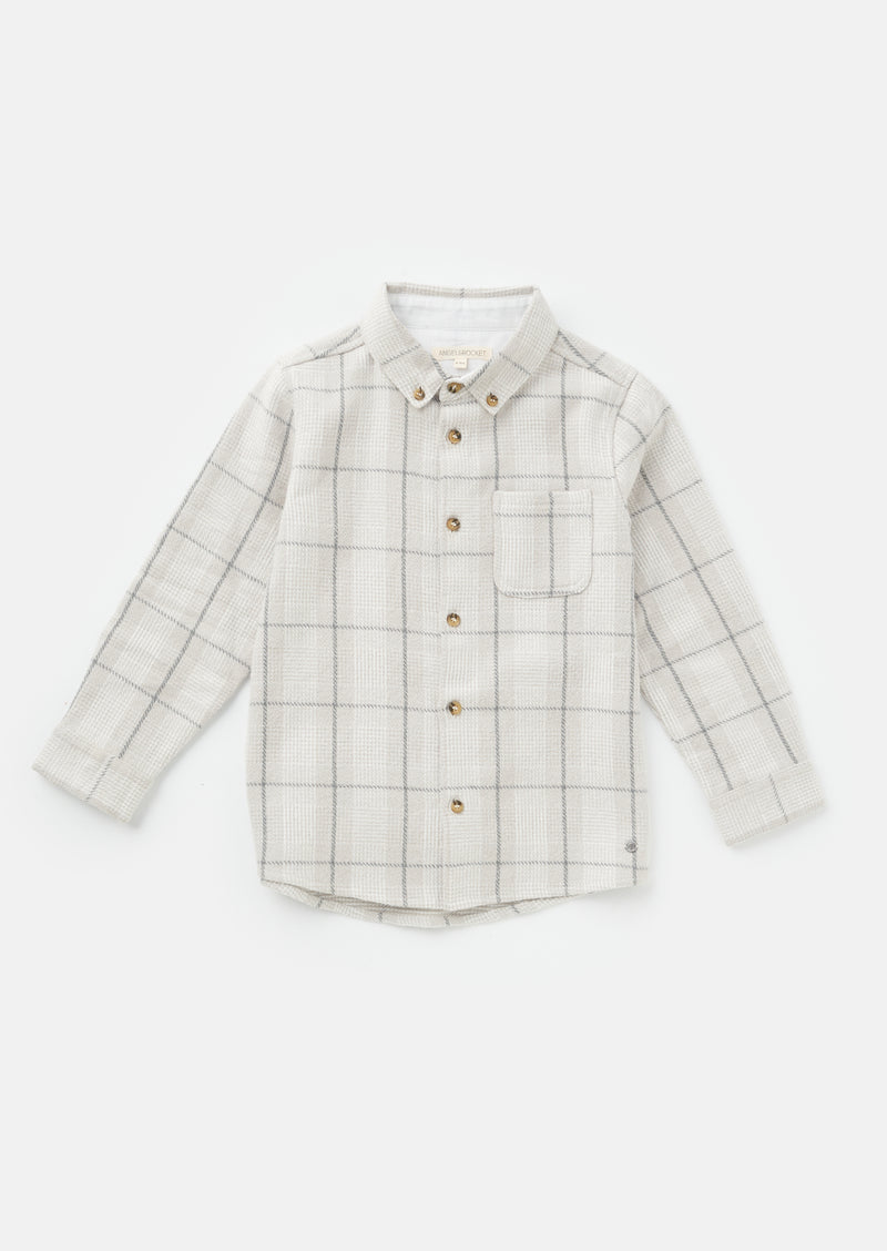 Noah Grey Check Pocket Shirt