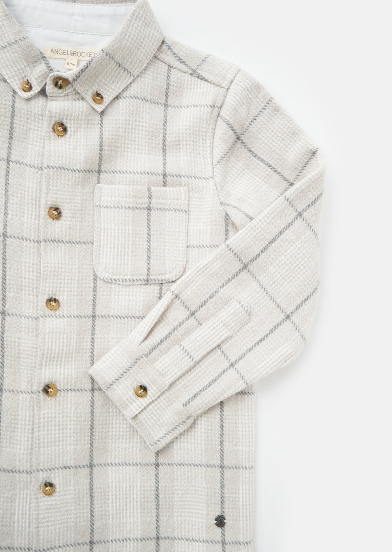 Noah Grey Check Pocket Shirt