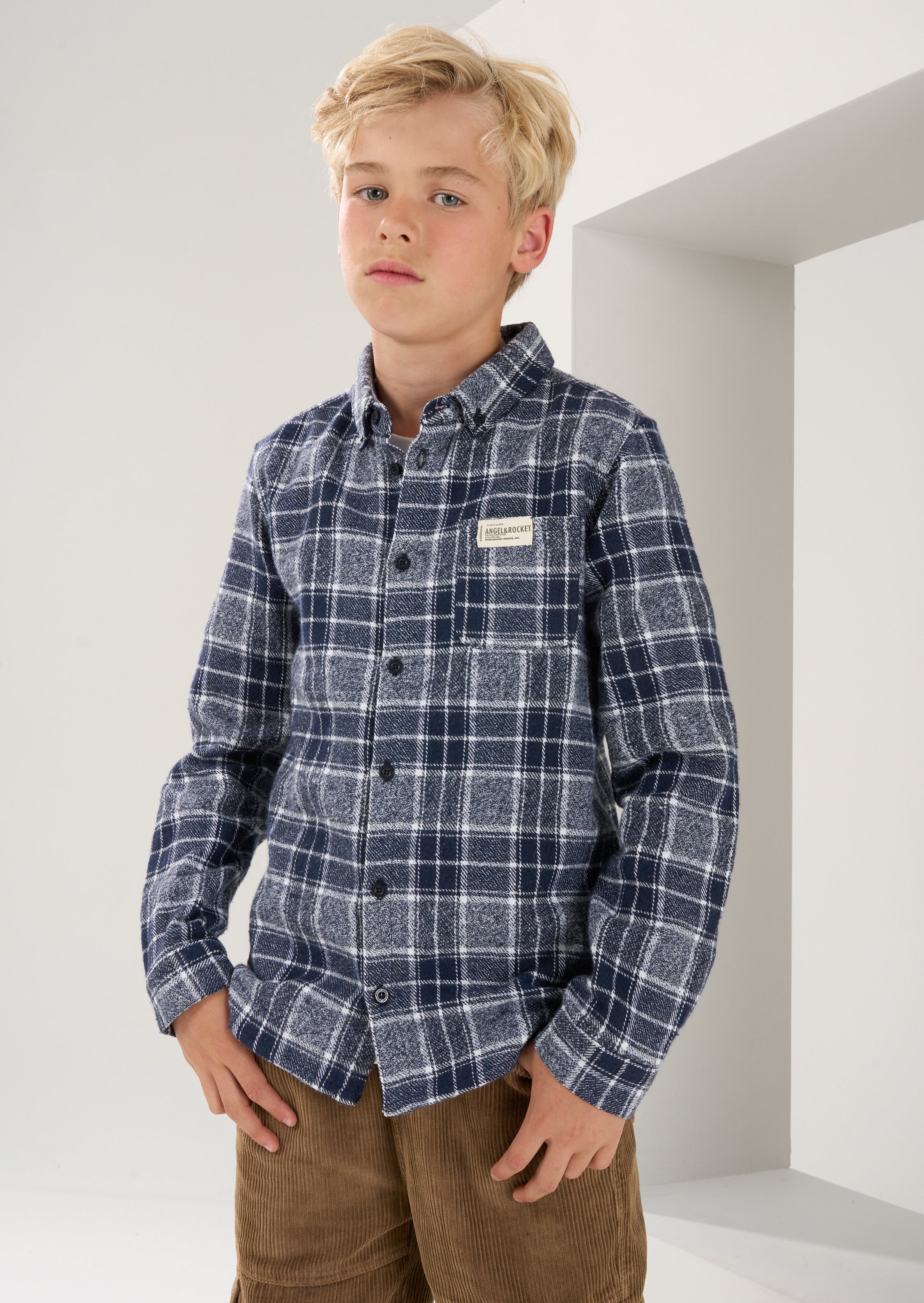 Noah Blue Check Pocket Shirt