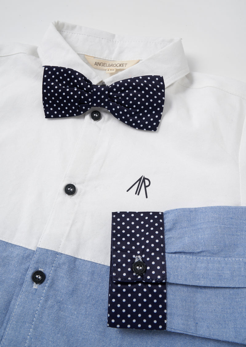 Carlton White Bow Tie Shirt