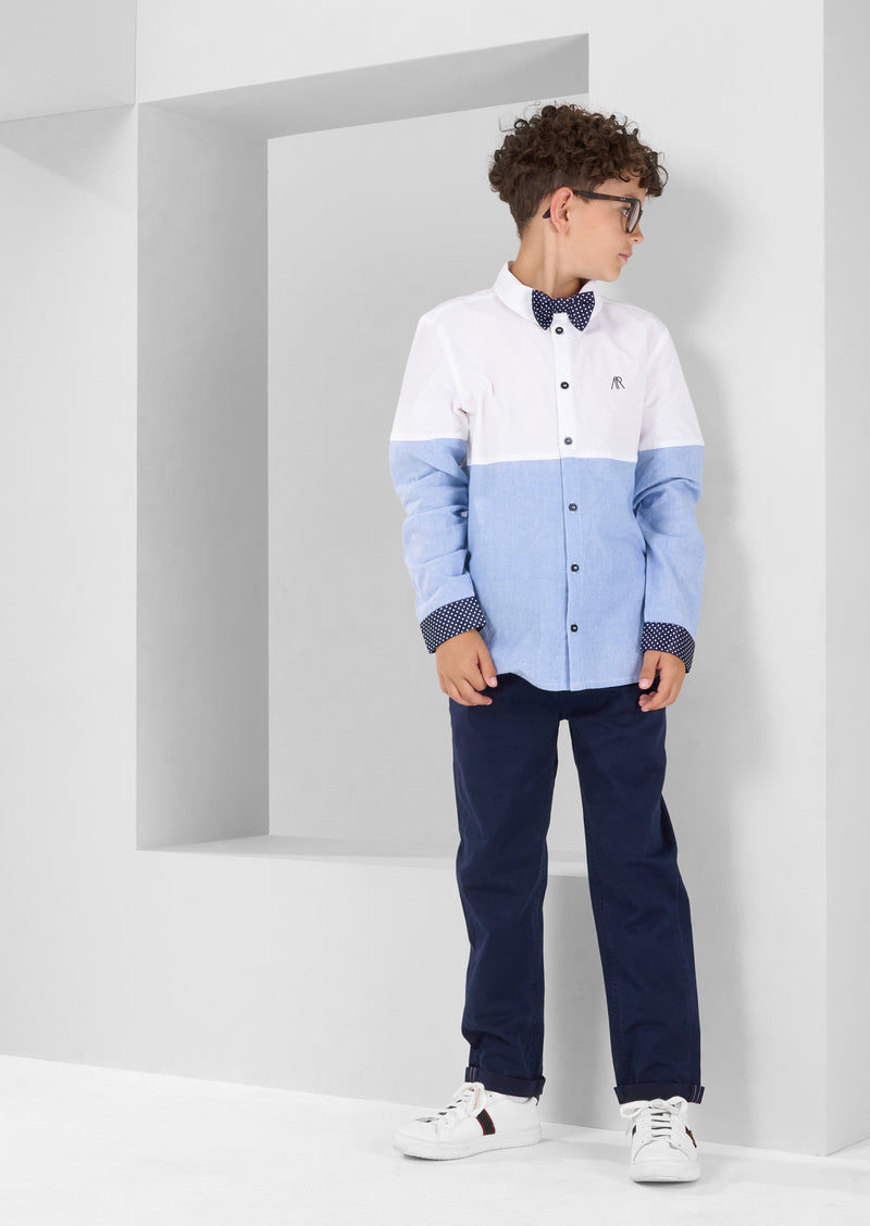 Carlton White Bow Tie Shirt