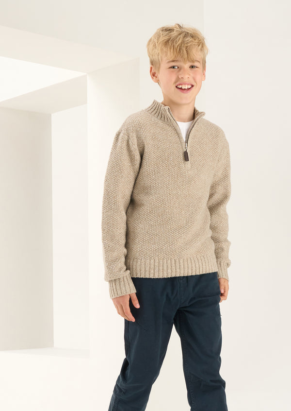 Ben Beige Funnel Knit