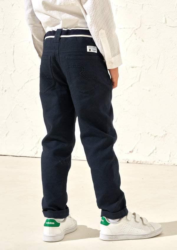 Bernard Navy Smart Textured Trousers