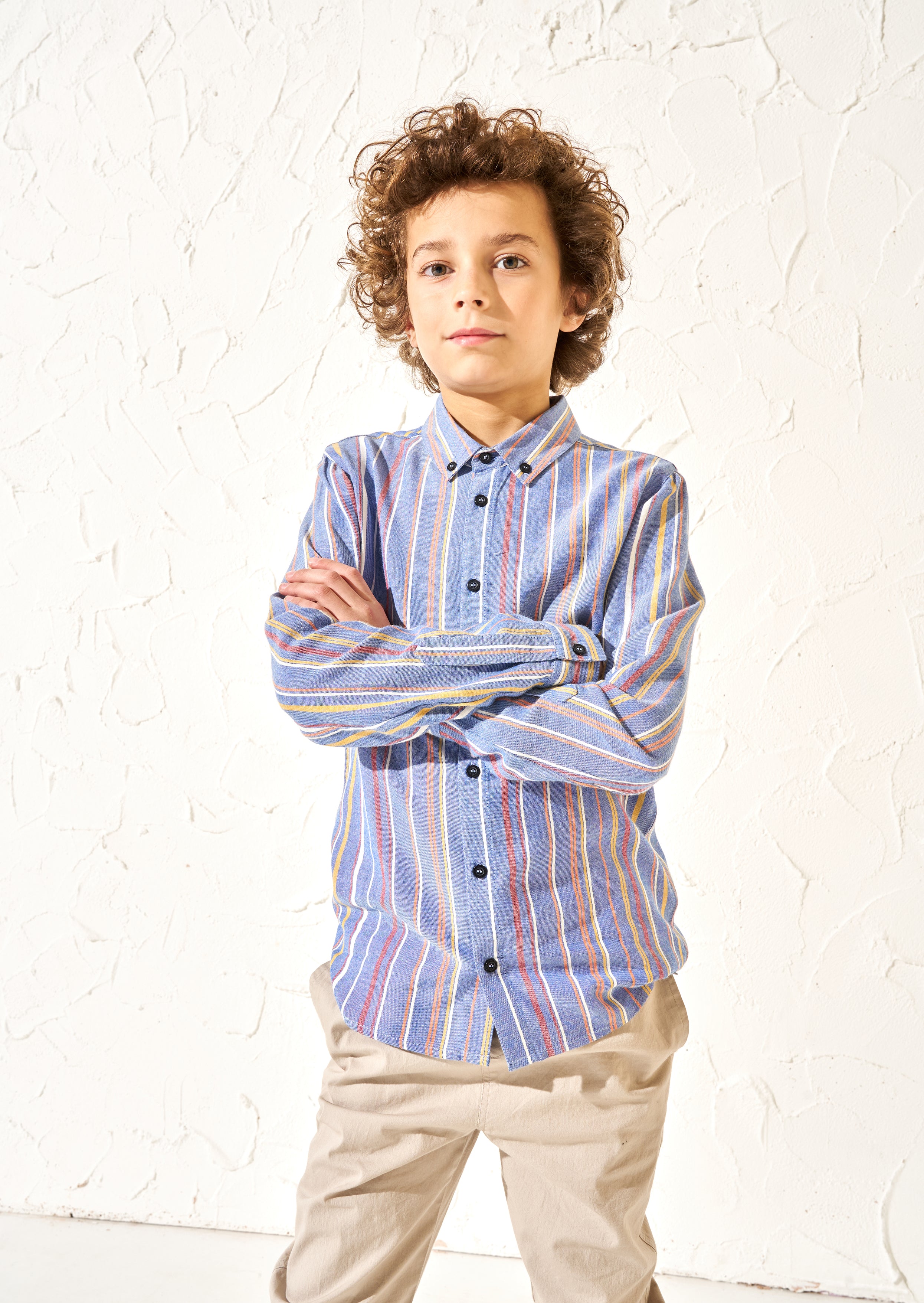 Noah Textured Multi Stripe Shirt