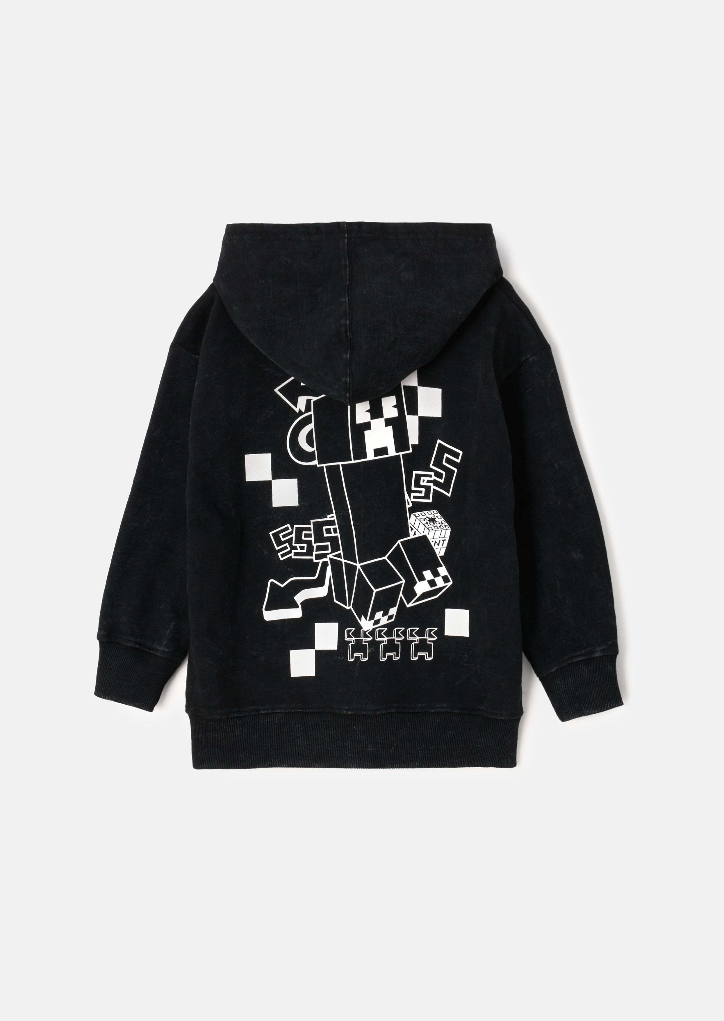 Black Minecraft Print Hoodie