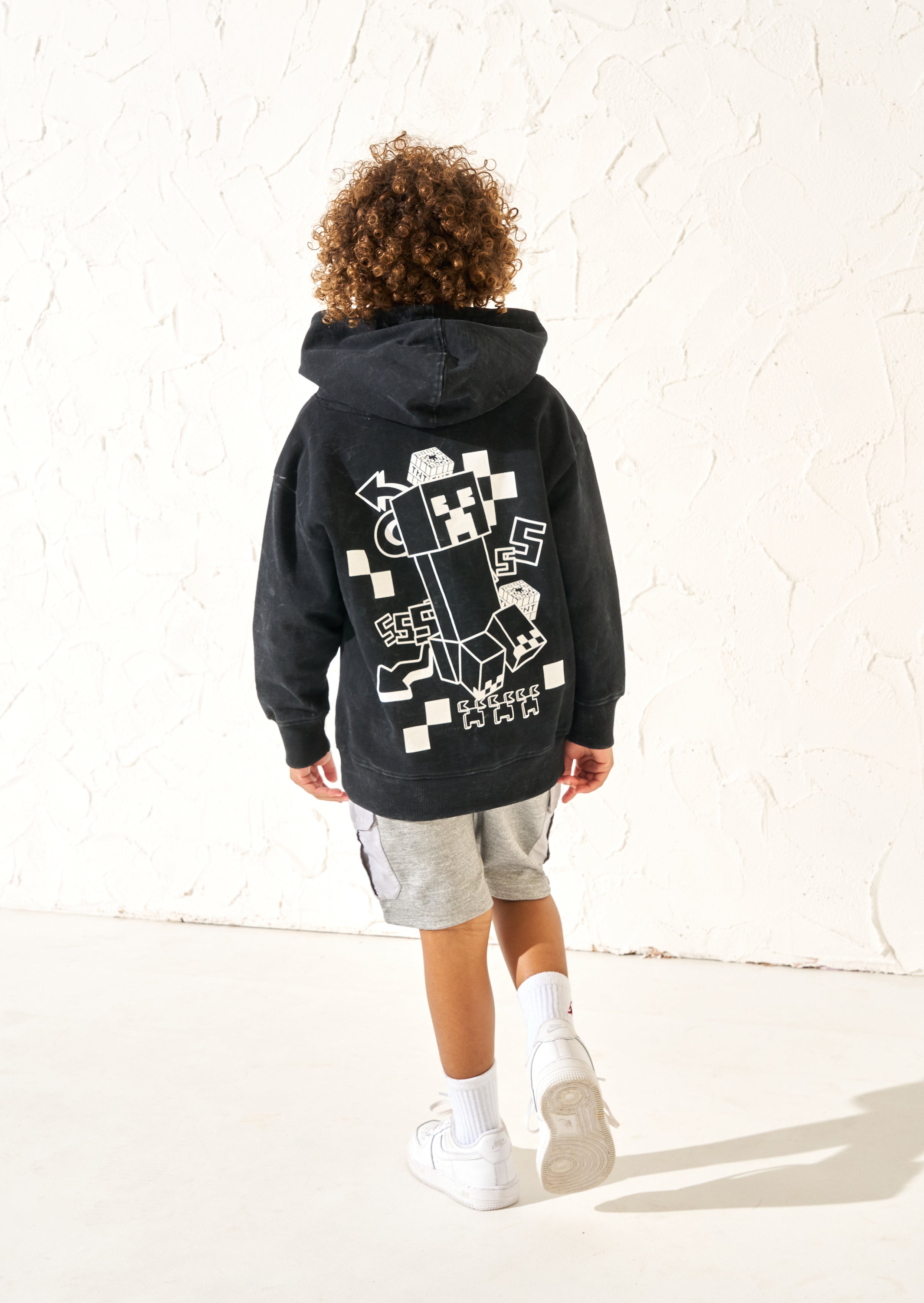 Black Minecraft Print Hoodie