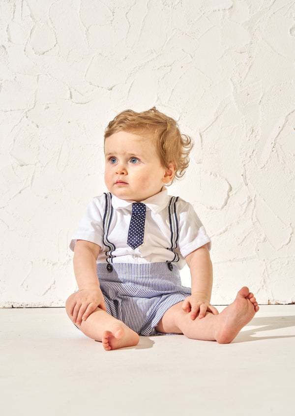 Blue Smart Baby Woven Jersey Set