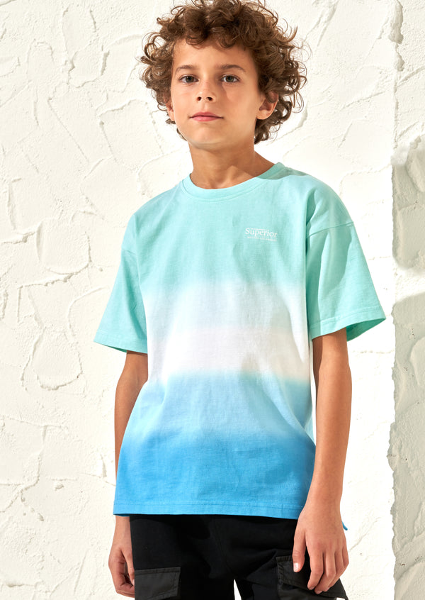 Brad Aqua Ombre Tie Dye T-Shirt
