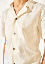 Kit Cream Floral Embroidered Shirt