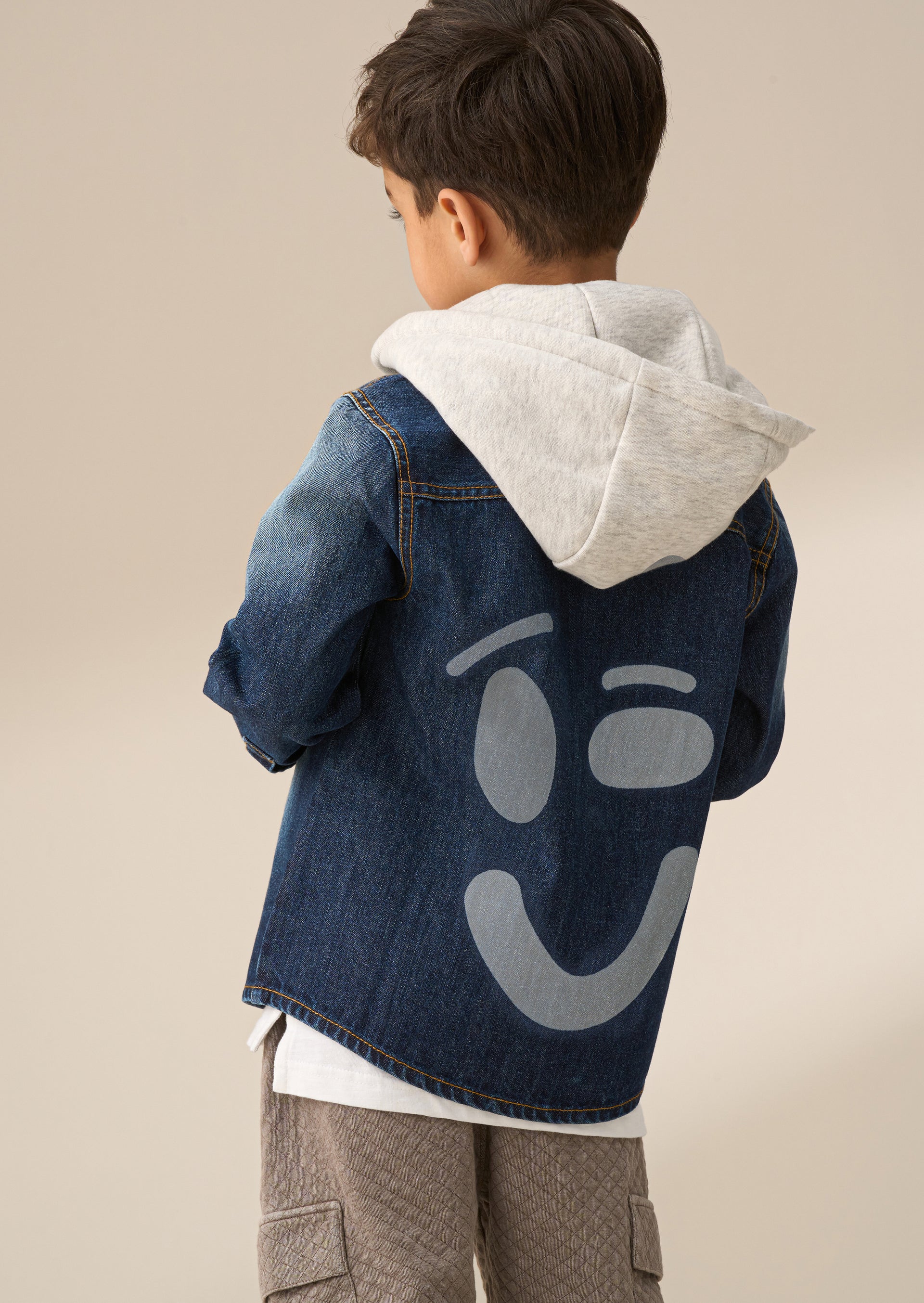 Smile Denim Overshirt Hood