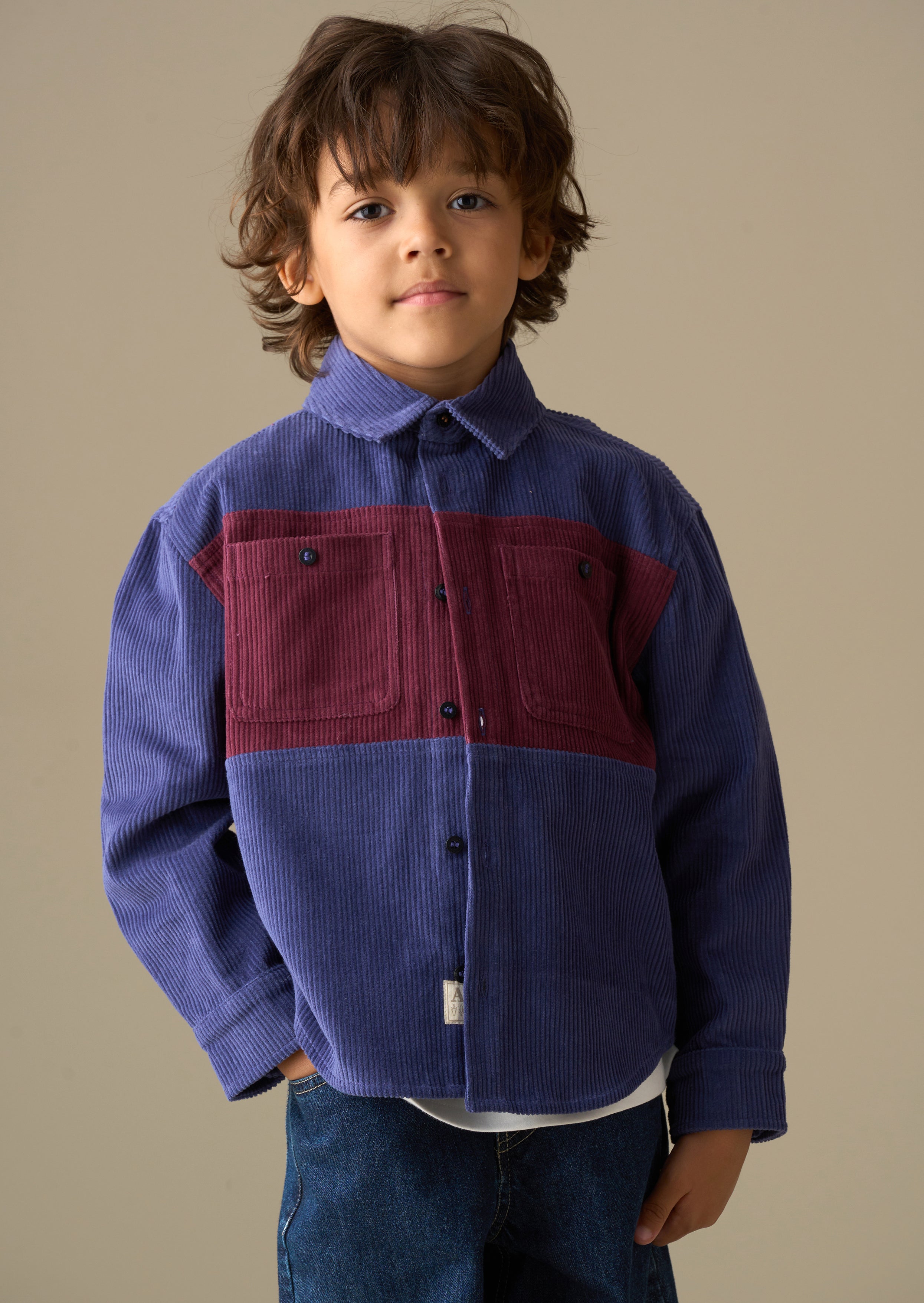 Andres Panel Cord Over Shirt