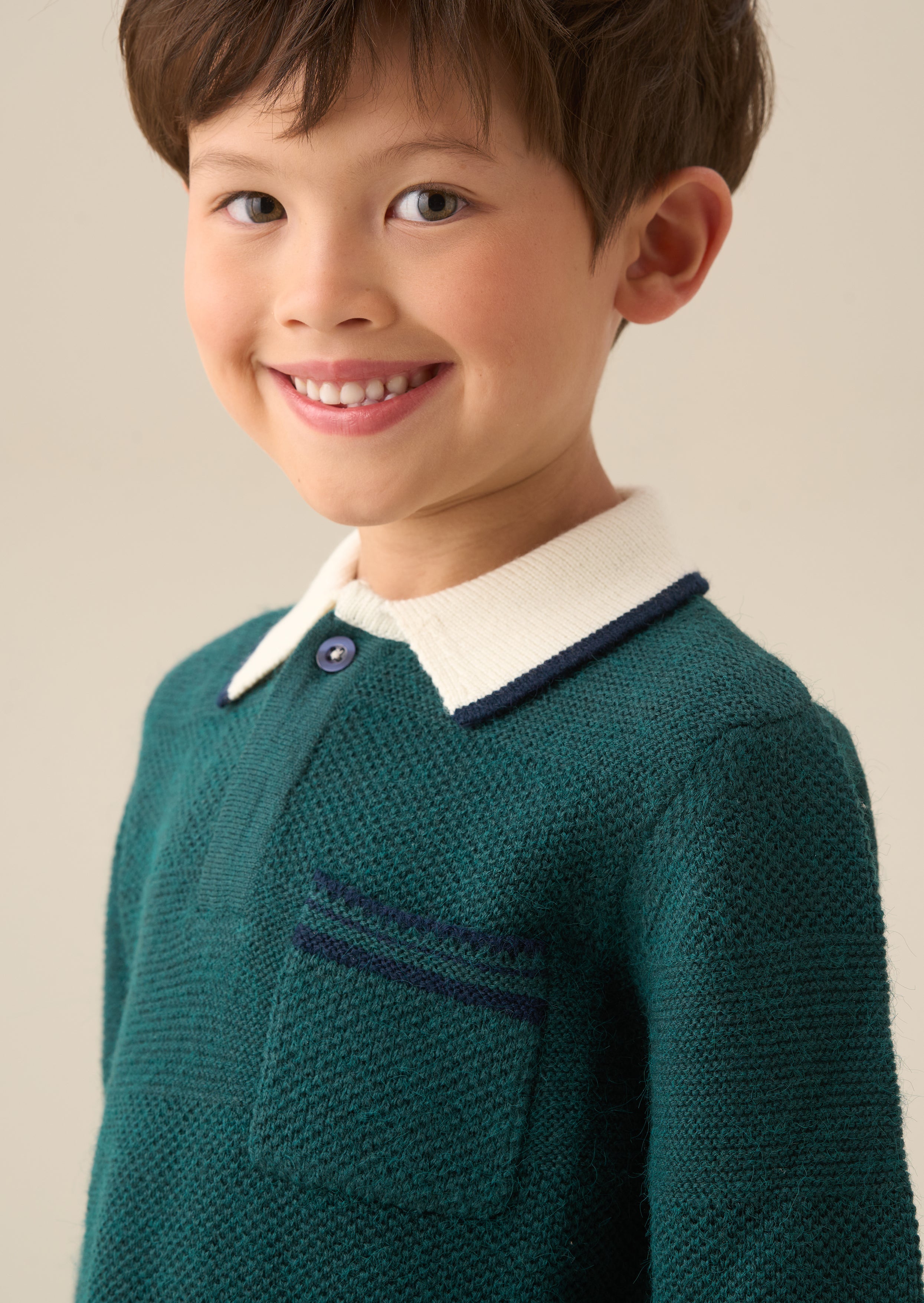 Landon Textured Knitted Polo