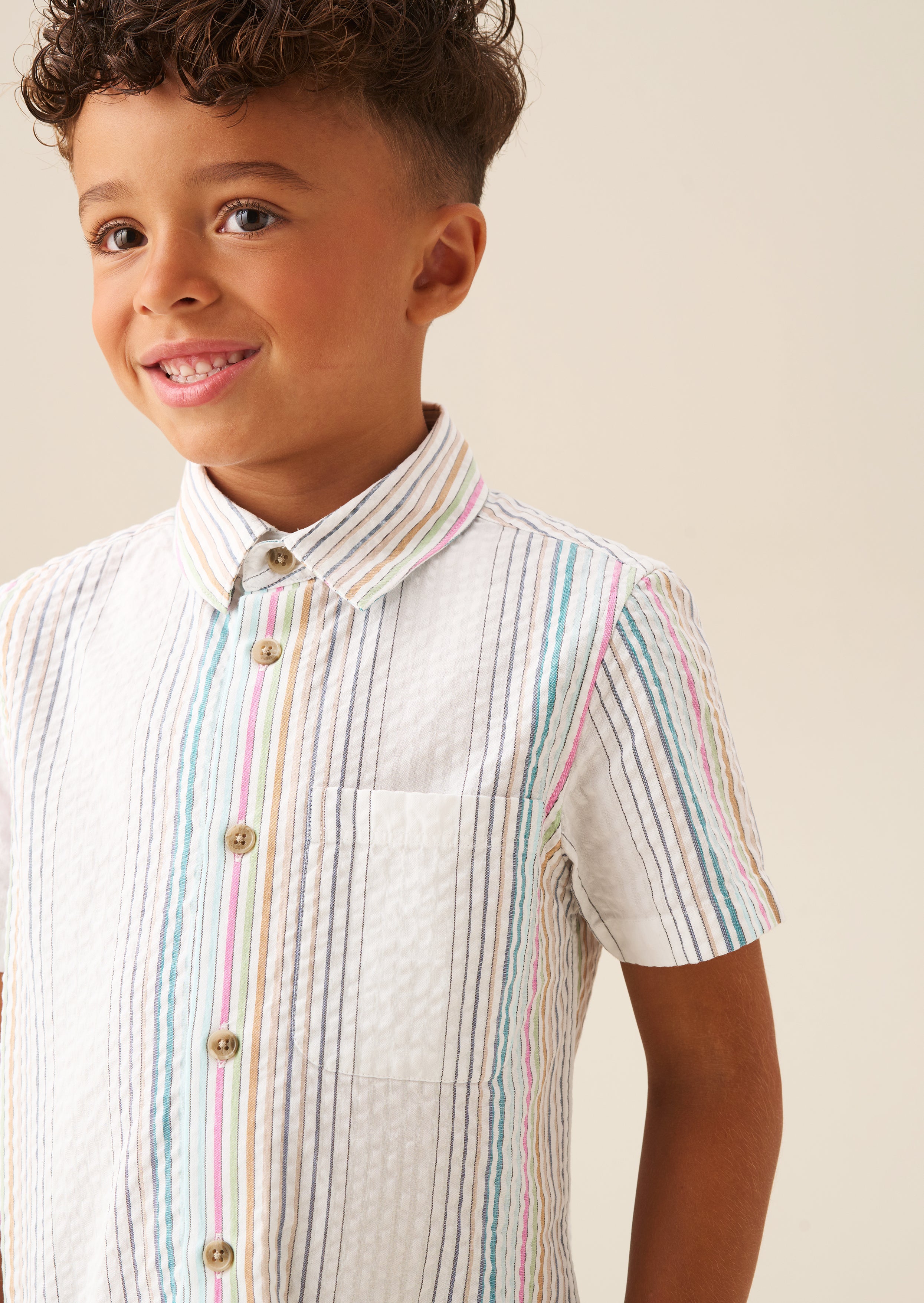 Cole Seersucker Stripe Shirt