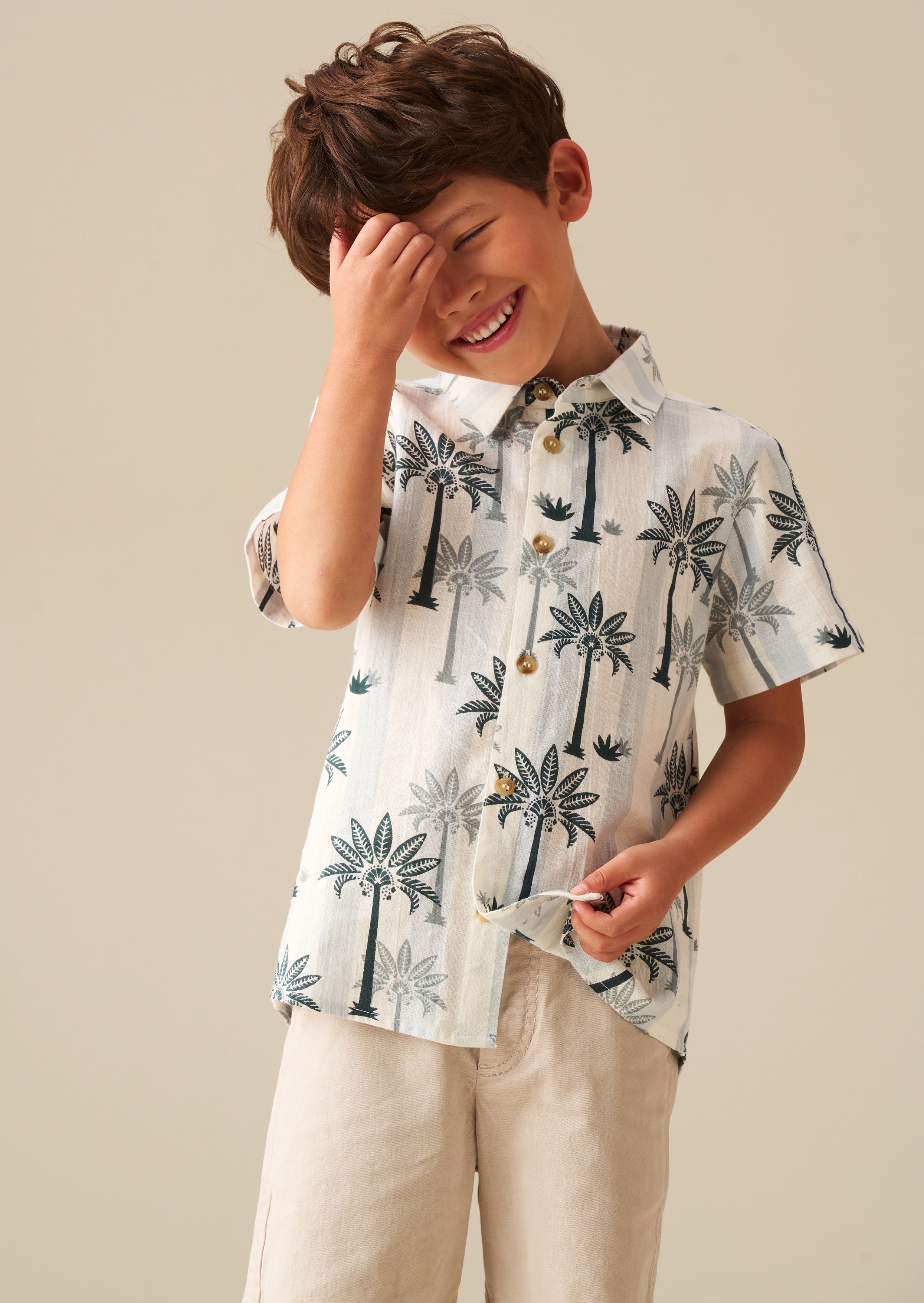 Jamie Palm Stripe Shirt