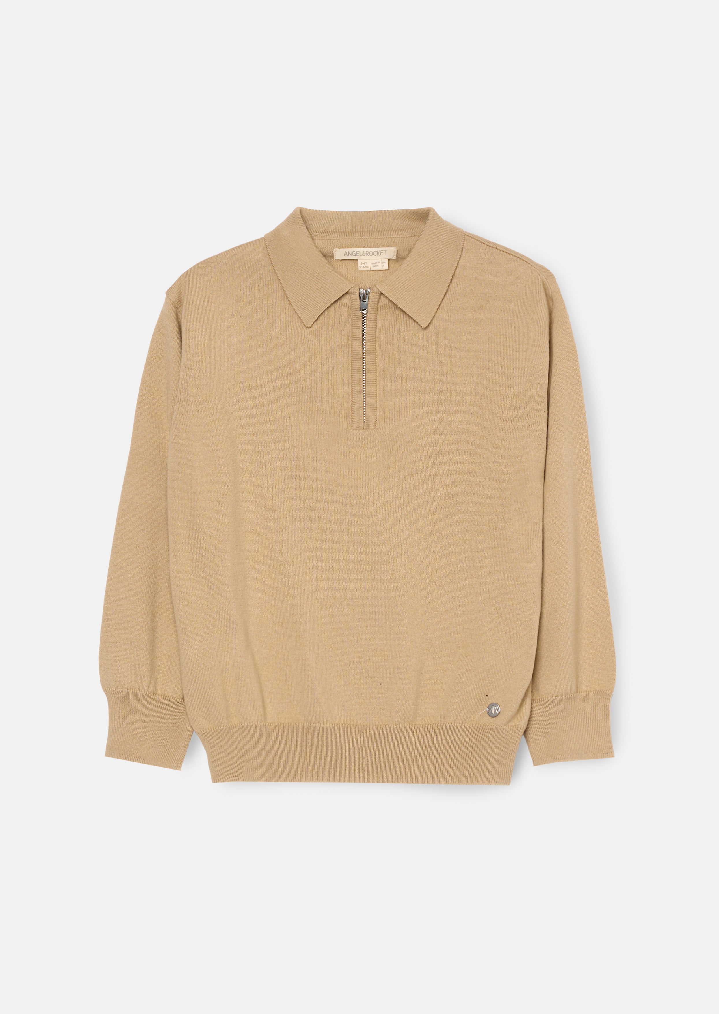 Maglione lavorato a maglia con collo a zip Carter