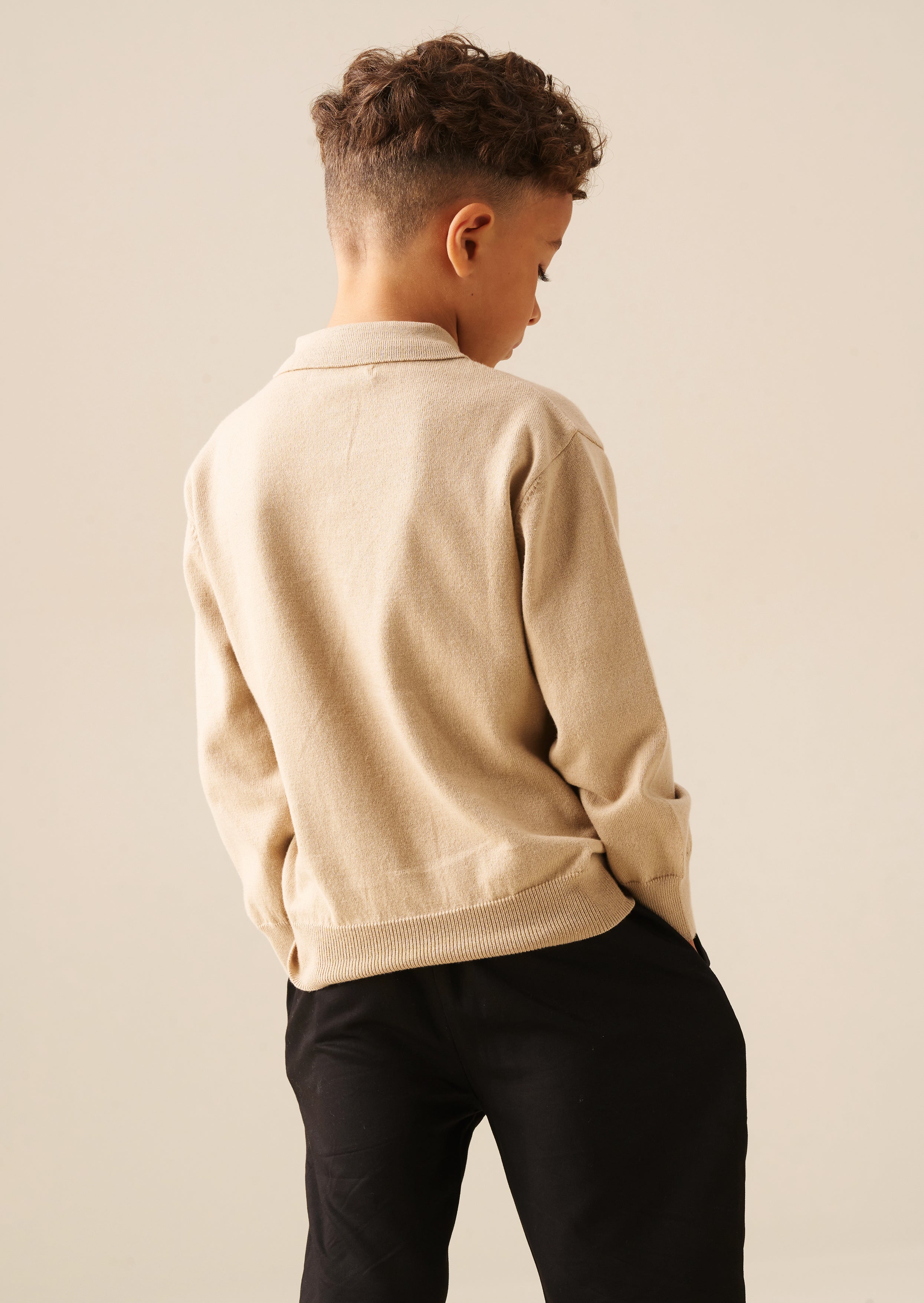 Maglione lavorato a maglia con collo a zip Carter