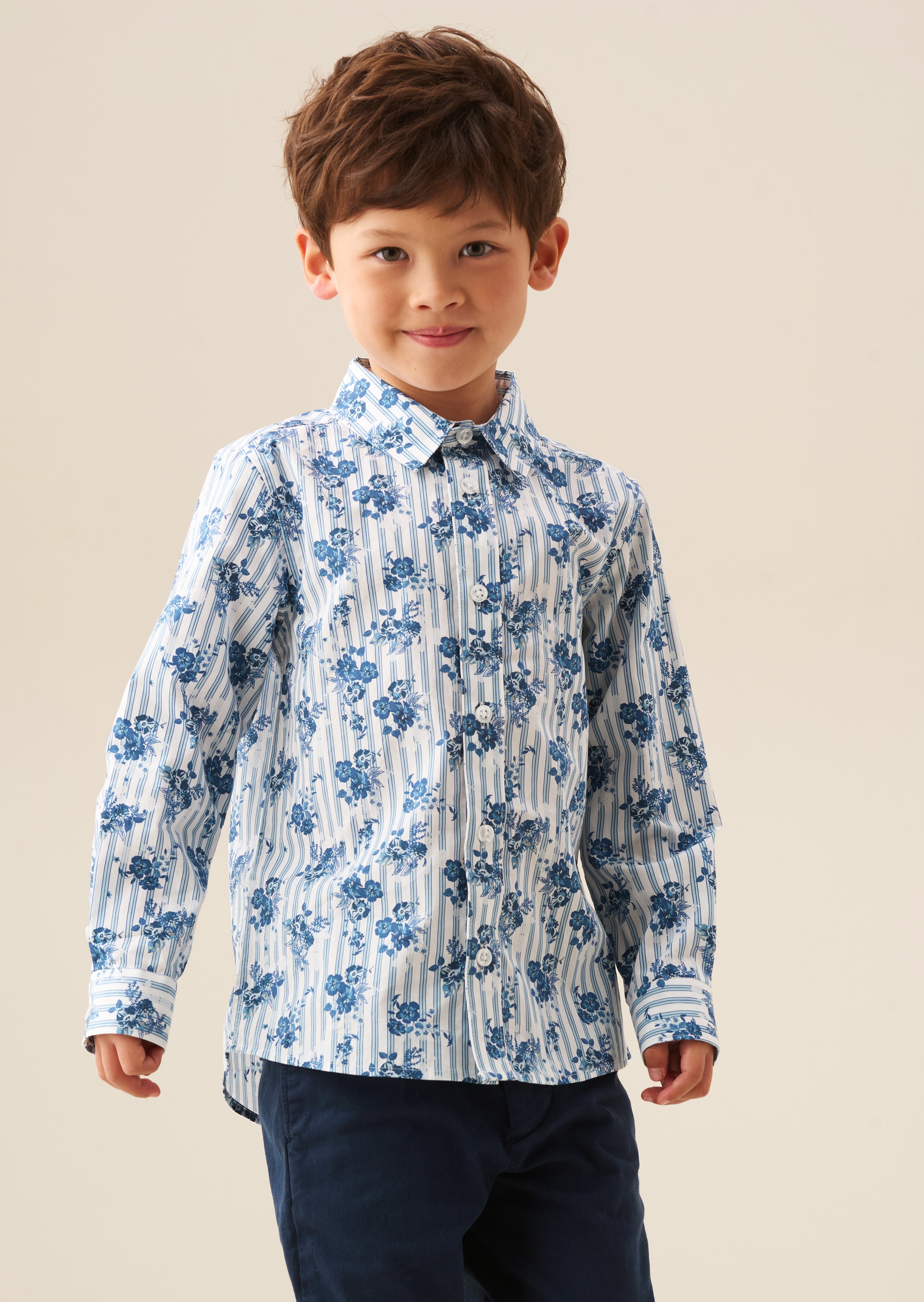 Ollie Stripe Floral Shirt