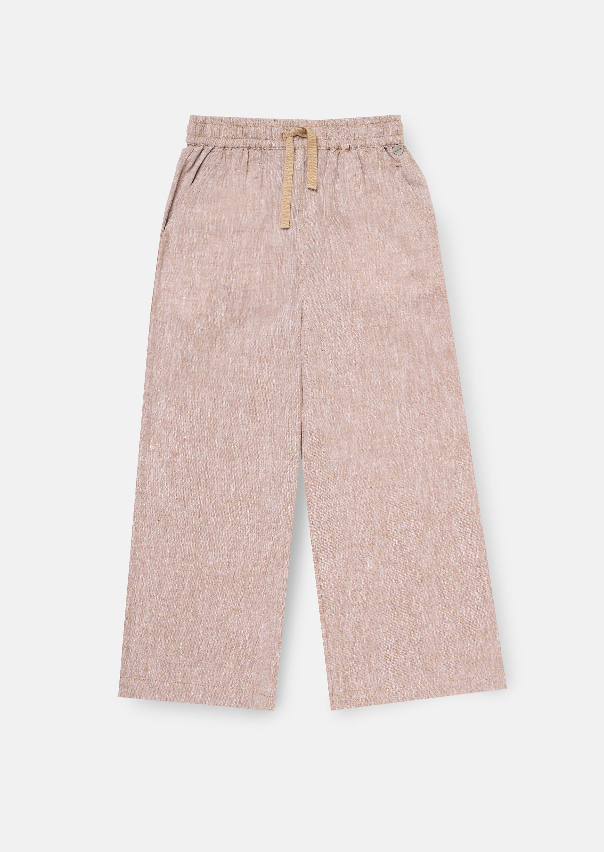 Pantaloni Edison in Cotone e Lino a Vestibilità Rilassata