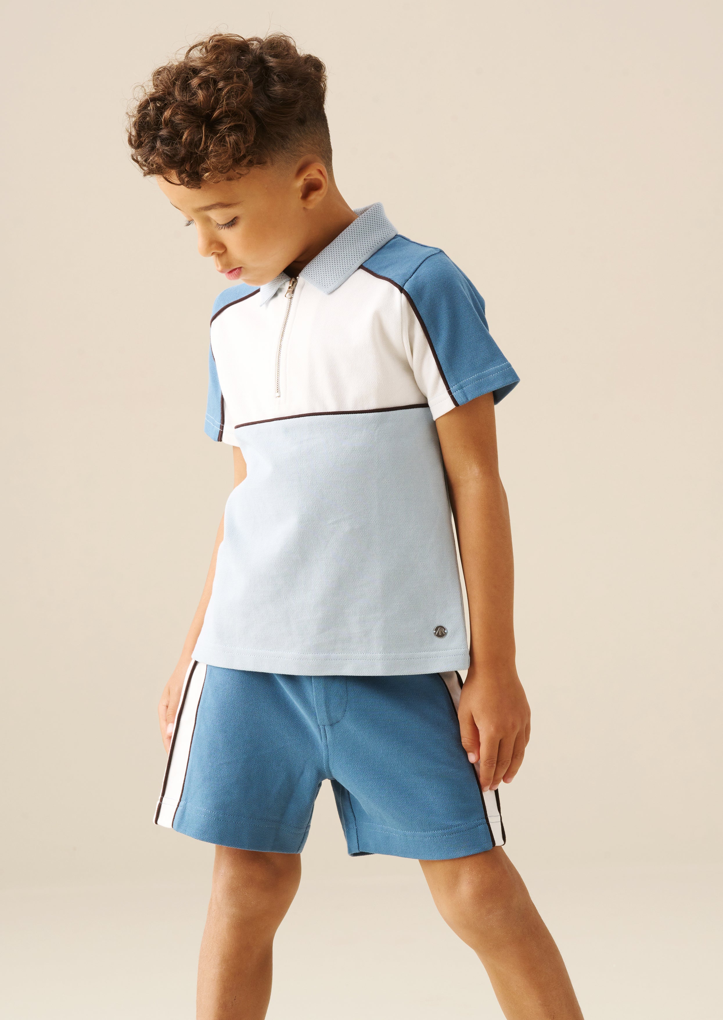 Asher Short en piqué bloqué