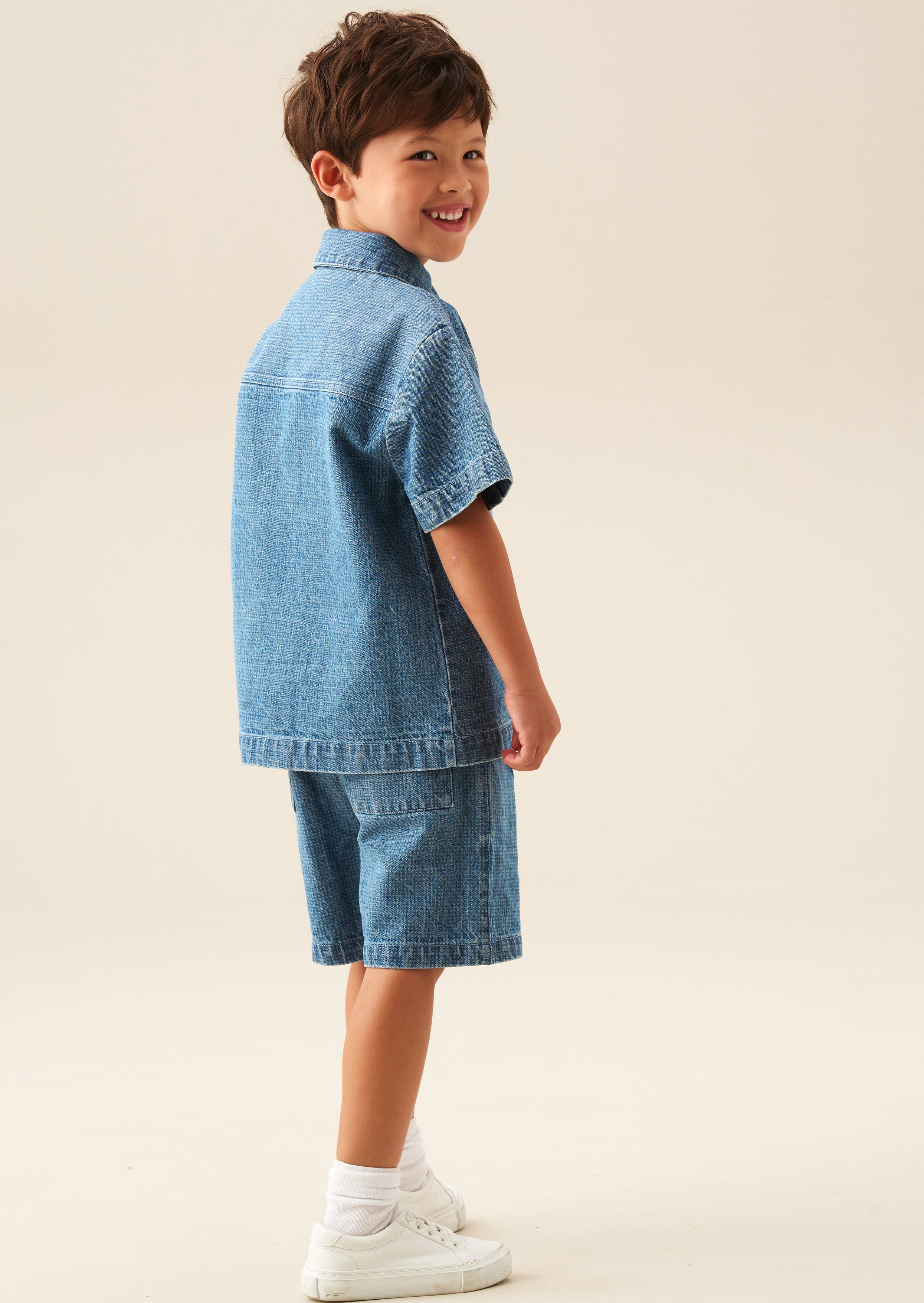 Max Jacquard Denim Shorts