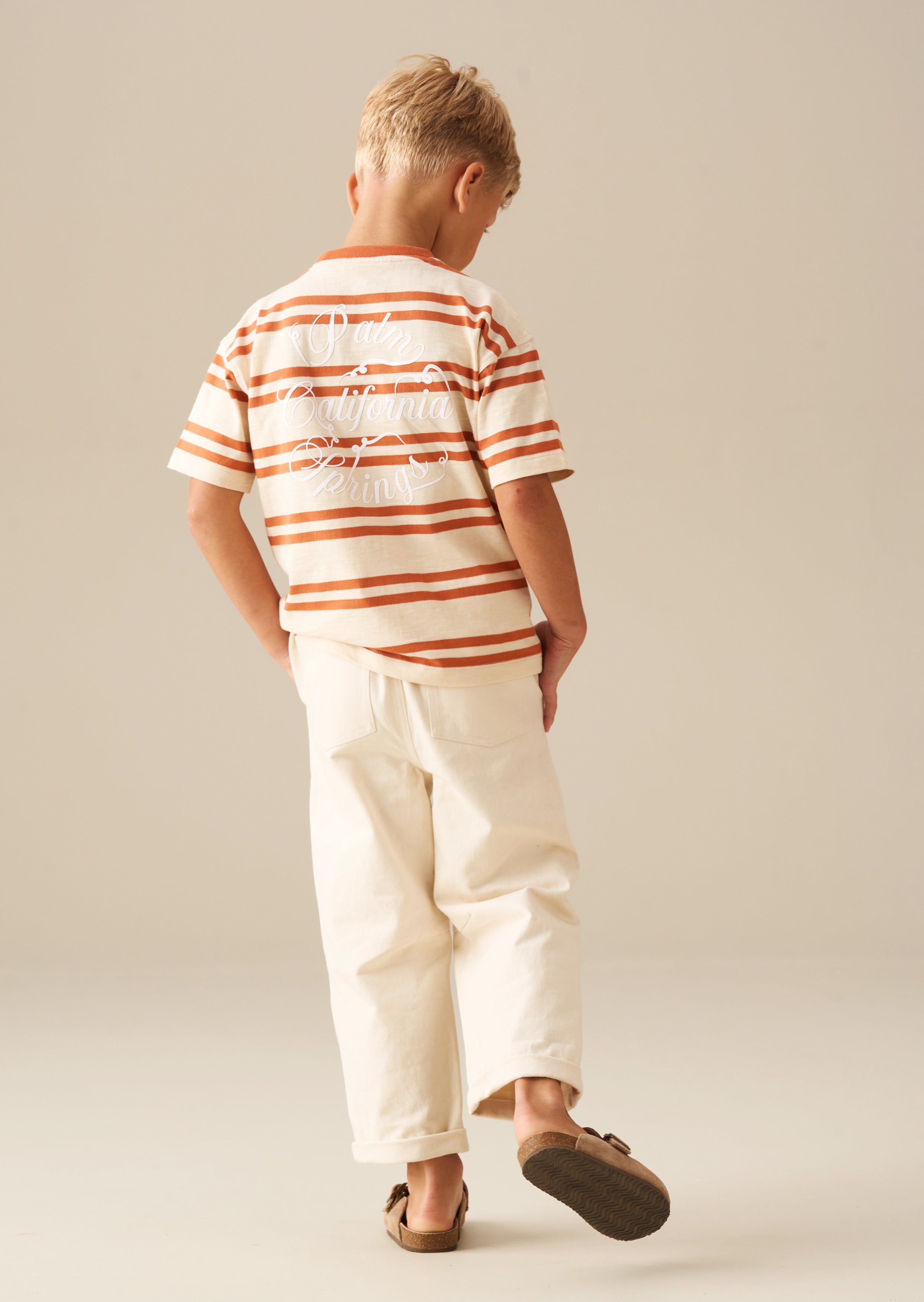 Theo Stripe Textured T Shirt